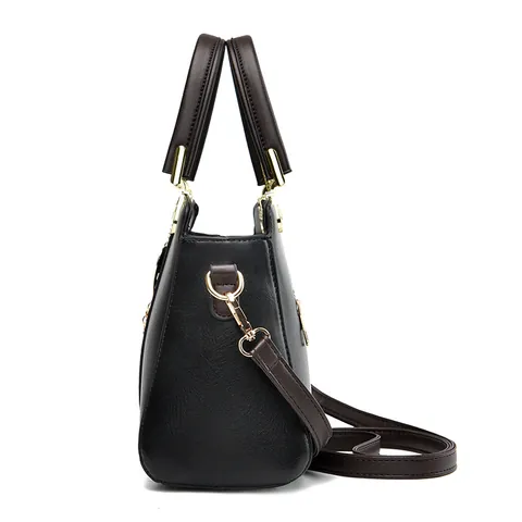 Borsa a Mano da Donna alla Moda Grande Capacità in Pelle PU Borsa a Tracolla Con Pendaglio a Cuore Fibbia a Farfalla