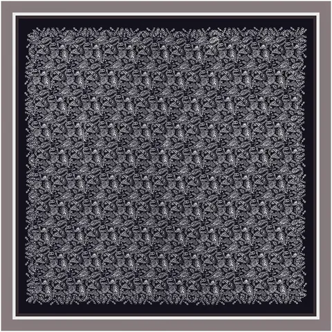 Vintage Paisley Bloemenprint Satijn Vierkante Sjaal Voor Dames 90cm Decoratieve Sjaal Zonbescherming Hoofddoek Mode Wrap