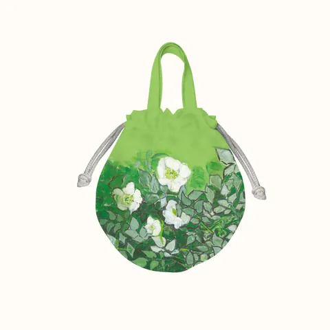 Artistic Van Gogh Oil Painting Drawstring Handbag For Women Vintage Sunflower Iris Floral Print Polyester Small Tote Shoulder Pouch Bag