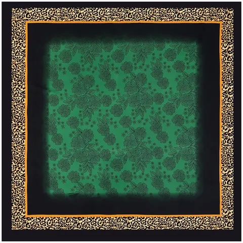 Large Satin Square Scarf For Women Leopard Floral Animal Print Western Style Decorative Shawl Wrap Fashion Head Scarf