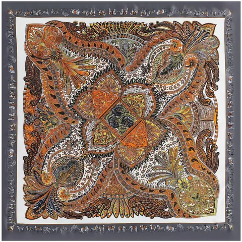 Dames 90cm Satijn Vierkante Sjaal Paisley Dierenprint Boheems Bloemen Sjaal Voor Strand Reizen Dagelijks Decoratieve Wrap