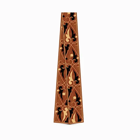 Retro Baroque Scroll Pattern Satin Skinny Scarf For Women Vintage Floral Printed Hair Band Neck Tie Bag Accessory Scarf