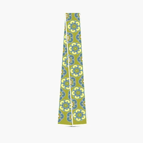 French Paisley Pattern Satin Twilly Scarf For Women Vintage Grass Green Neck Tie Hair Band Bag Handle Wrap Accessory
