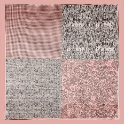 Foulard Quadrato in Raso da Donna Vintage con Stampa Floreale Paisley Elegante Scaldacollo Effetto Seta Bandana Accessori per Capelli
