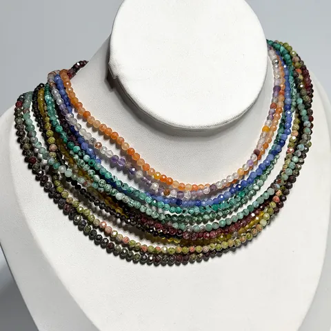 Boheemse Kleurrijke Natuursteen Kralen Ketting Voor Vrouwen Goud Verguld Roestvrij Staal Mini Kralen Hart Hanger Choker Sieraden