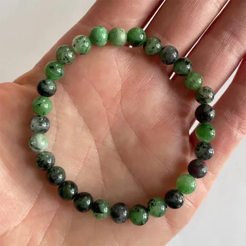 Meerkleurige Natuursteen Kralen Armband Voor Vrouwen Handgemaakte Eenvoudige Elastische Koord Gepolijste Ronde Edelsteen Armband Sieraden
