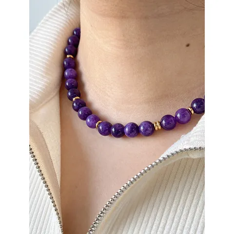 18K Vergoldet Titanstahl Naturstein Perlenkette Für Damen Vintage Knebelverschluss Armband Und Ohrringe Schmuck