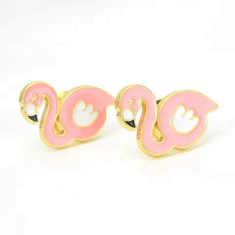Lindos Pines de Esmalte de Animales Aleación de Zinc Aceite de Goteo Broche Flamenco Mariposa Pájaro Cisne Joyería de Mochila