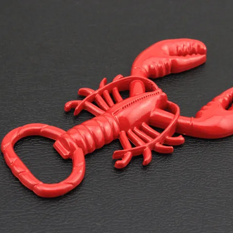 Creative Red Lobster Bottle Opener Zinc Alloy Realistic Handheld Beer Cap Remover Decorative Kitchen Tool Bar Accessory For Home Party Men Gift