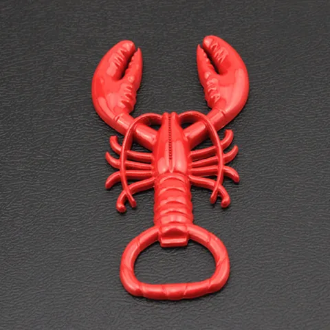 Creative Red Lobster Bottle Opener Zinc Alloy Realistic Handheld Beer Cap Remover Decorative Kitchen Tool Bar Accessory For Home Party Men Gift