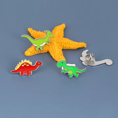Cute Cartoon Dinosaur Alloy Enamel Brooch Pin Set For Kids Women Animal Badge Accessory Backpack Decoration Jewelry Gift