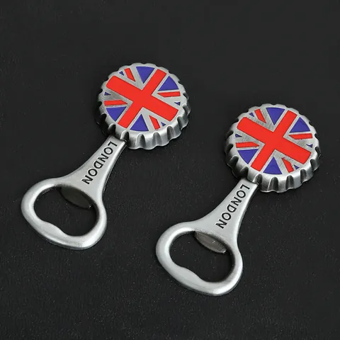 Ouvre-bouteille en Alliage de Zinc Rétro Drapeau Britannique Souvenir de Londres Aimant de Frigo Métallique pour Cuisine Bar Cadeau