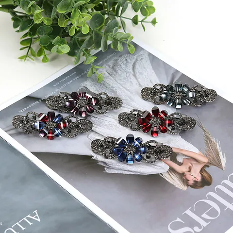 Fermaglio per Capelli in Lega con Strass Vintage di Lusso per Donna Farfalla Fiore Molla Accessori per Capelli in Cristallo retrò