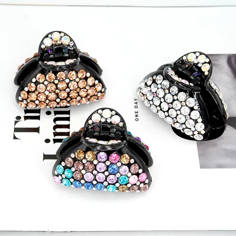 Pinza para el Cabello de Strass Acrílico Cristal Mini Clip de Tiburón Accesorio de Peinado Vintage Elegante Mujer Joyería