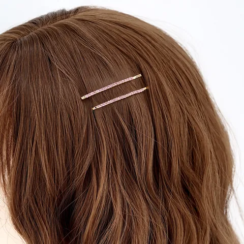 Forcine con Strass per Donna in Lega Ondulate Diritte Fermagli per Capelli Placcati Oro Cristallo Clip Laterali per Appuntamento Quotidiano Festa Accessori per Capelli Decorativi