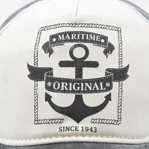 Vintage Distressed Cotton Baseball Cap Maritime Anchor Printed Washed Sun Hat Adjustable Retro Trucker Hat For Outdoor Men Women