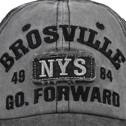 Berretto da Baseball in Cotone Lavato Vintage per Uomo Donna Ricamo Distressed Lettera NYS Patchwork Cappello da Sole Regolabile