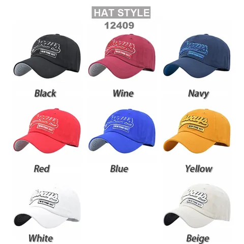 Embroidered Cotton Baseball Cap New York City Lettering Always Adjustable Sun Hat For Men Women Casual Outdoor Sport Gear
