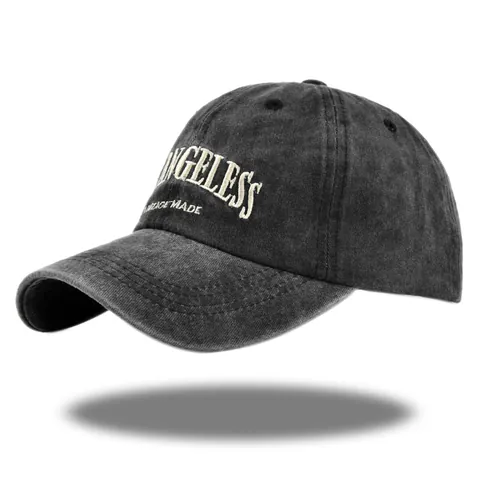 Casquette de Baseball Vintage Los Angeles en Coton Délavé Brodé Rétro Pare-soleil Réglable Chapeau de Sport de Plein Air pour Femmes Hommes
