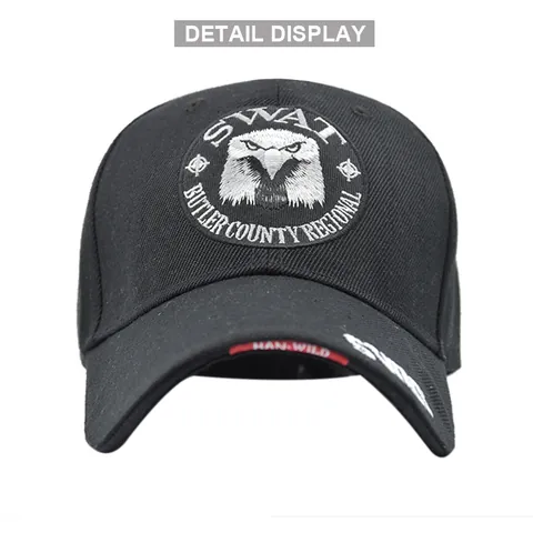 Berretto da Baseball Tattico SWAT Con Testa di Aquila Outdoor Twill Lavato Cappello da Sole Regolabile per Uomo Donna Stile Militare