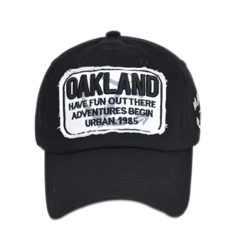 Retro Oakland Buchstaben Stickerei Baumwolle Baseballkappe Verstellbare Marine Anker Sonnenschutz Hut Für Damen Herren Outdoor