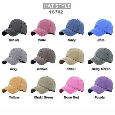 Berretto da Baseball in Cotone Lavato Vintage per Uomo Donna Tinta Unita Regolabile Retro Distressed Dad Hat Sport Cap