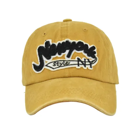 Gorra de Béisbol de Algodón Lavado Vintage Desgastado Bordado New York Letra Ajustable Sombrero de Sol Exterior para Hombres Mujeres Casual