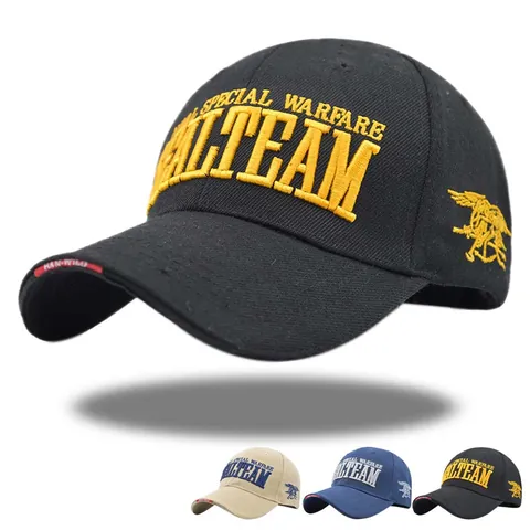 Berretto da Baseball in Cotone Lavato Tattico Ricamato Effetto Usurato Militare Regolabile Cappello da Sole Outdoor per Uomo Donna