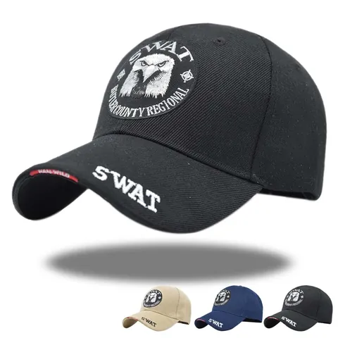 Berretto da Baseball Tattico SWAT Con Testa di Aquila Outdoor Twill Lavato Cappello da Sole Regolabile per Uomo Donna Stile Militare