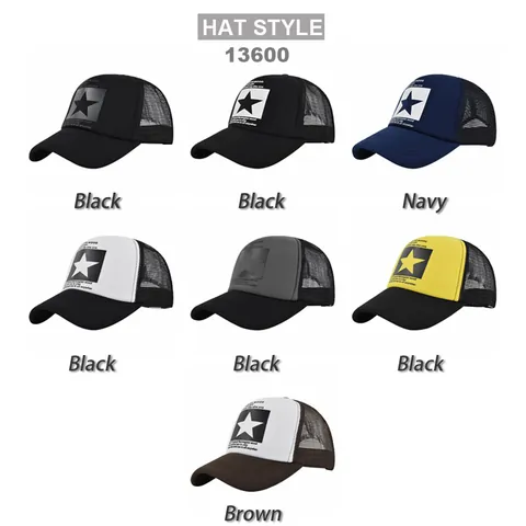 Star Print Trucker Hat Atmungsaktives Mesh Baseball Cap Verstellbarer Snapback Hip Hop Sonnenhut Für Herren Damen Streetwear