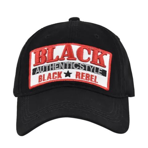 Vintage Stickerei Baseballkappe Für Herren Damen Verstellbar Baumwolle Black Rebel Patch Sonnenhut Streetwear Snapback Sportmütze