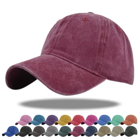 Gorra De Béisbol Retro De Algodón Lavado Hombre Mujer Minimalista Desgastada Protección Solar Ajustable Vintage Dad Hat