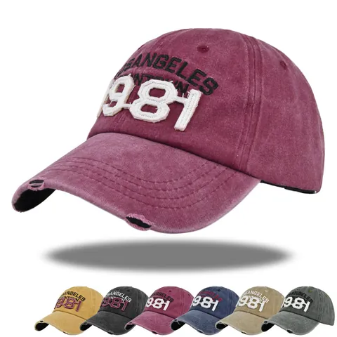 Gorra De Béisbol De Algodón Lavado Desgastado Retro Los Angeles 1981 Bordada Sombrero De Sol Ajustable Para Hombres Mujeres Streetwear