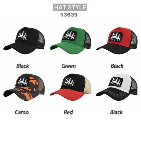 Outdoor Trucker Mütze Damen Herren Mesh Baseballkappe Mit Wald Berg Mond Stickerei Aufnäher Verstellbar Atmungsaktiv Sonnenschutz Lässig Snapback