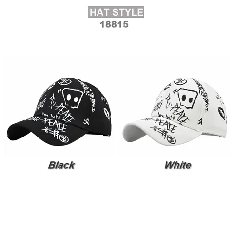 Gorra de Béisbol Streetwear con Estampado de Grafiti 100% Algodón Ajustable Hip Hop Sombrero de Sol para Hombre Mujer Route 66