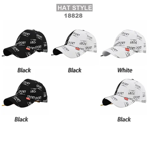 Cotton Baseball Cap With Sport Letter All-over Print Streetwear Embroidered Sun Hat With Long Decorative Strap For Men Women