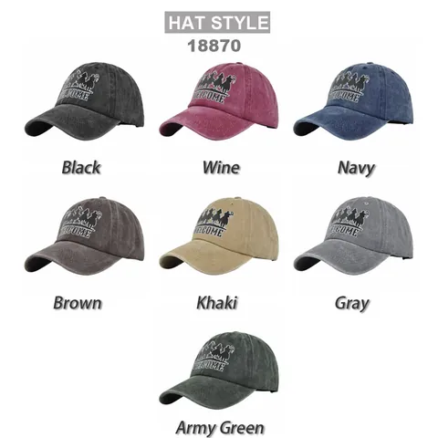 Gorra de Béisbol Vintage de Algodón Lavado Bordado de Vaquero Letra Welcome Ajustable Parasol Dad Hat para Deporte al Aire Libre Casual