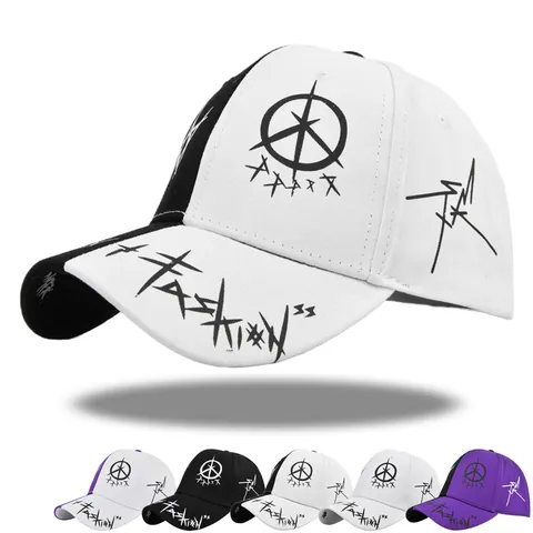 Cotton Streetwear Graffiti Embroidery Baseball Cap Fashion Star Printed Trucker Hat For Outdoor Sun Protection Adjustable Hip Hop Hat