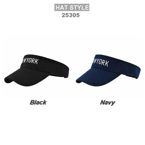 Visiera Parasole Ricamata New York Traspirante Misto Cotone Sport Esterno Tennis Corsa Visiera Protettiva Regolabile Cappello