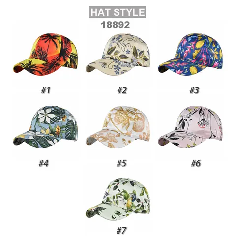 Tropical Palm Tree Floral Print Baseball Cap Adjustable Satin Polyester Sun Hat For Men Women Outdoor Casual Fashion