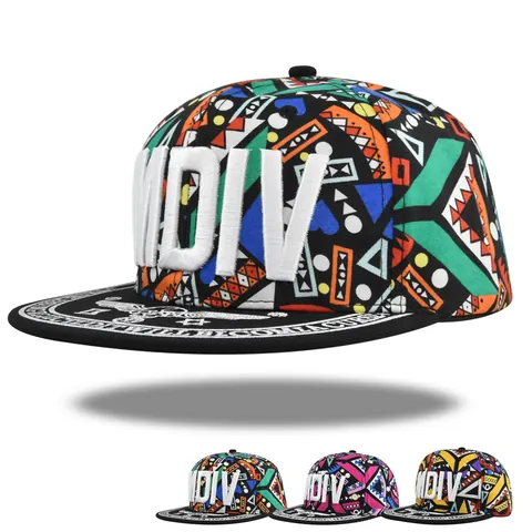 Snapback Καπέλο Με Γεωμετρικό Σχέδιο Και 3D Κέντημα Γράμμα Hip Hop Καπέλο Μπέιζμπολ Με Επίπεδο Γείσο Για Άνδρες Γυναίκες
