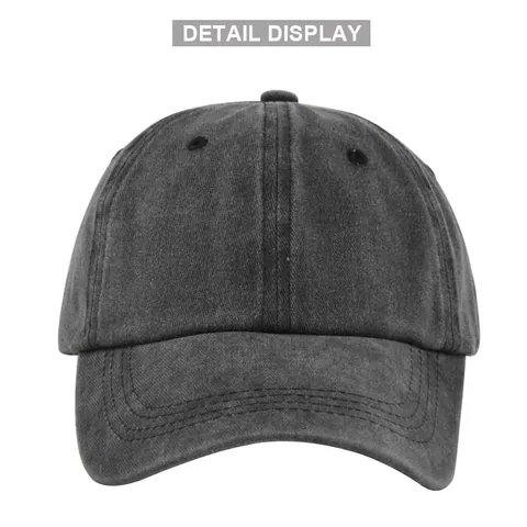 Washed Cotton Baseball Cap For Men Women Vintage Solid Color Distressed Adjustable Sun Hat Dad Hat Outdoor Casual Headwear