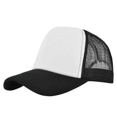 Adjustable Mesh Trucker Hat Breathable Splicing Baseball Cap For Men Women Solid Color Sunshade Casual Sporty Headwear