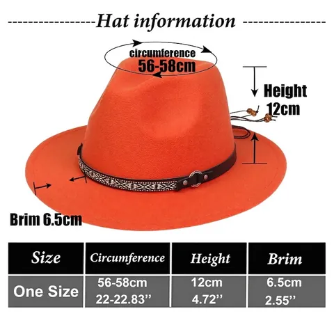 Vintage Wide Brim Fedora Hat Women Men Cotton Blend Ethnic Band Jazz Hat Sun Protection Western Cowboy Style Outdoor Hat