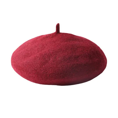 Effen Kleur Verdikt Kasjmier Baskenmuts Voor Vrouwen Kinderen Franse Kunstenaar Schilder Hoed Warm Winter Vintage Pet Accessoires