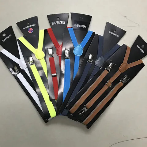 Kids Y-Back Elastic Suspenders With Three Strong Metal Clips Adjustable Suspenders For Boys Girls School Suit Uniform Accessory
