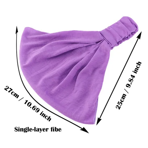 Diadema Elástica Ancha para Mujer Yoga Deporte Banda para Cabello Color Sólido Turbante Fruncido Maquillaje Poliéster Suave Accesorios