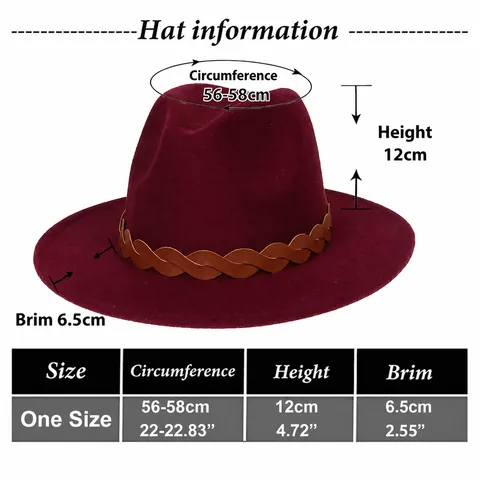 Western Vintage Fedora Hut Für Herren Damen Breite Krempe Wollfilz Cowboy Jazz Hut Mit Geflochtenem Lederband Stern Nieten Deko