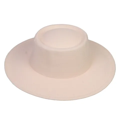 Vintage Polyester Felt Look Boater Hat For Women Men Flat Top Wide Brim Fedora Hat Autumn Winter Casual Outdoor Warm Windproof Fashion Accessory