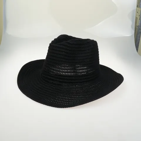 Women Wide Brim Woven Fedora Sun Hat Breathable Polyester Western Cowboy Hat For Summer Beach Outdoor Travel Fashion Jazz Hat